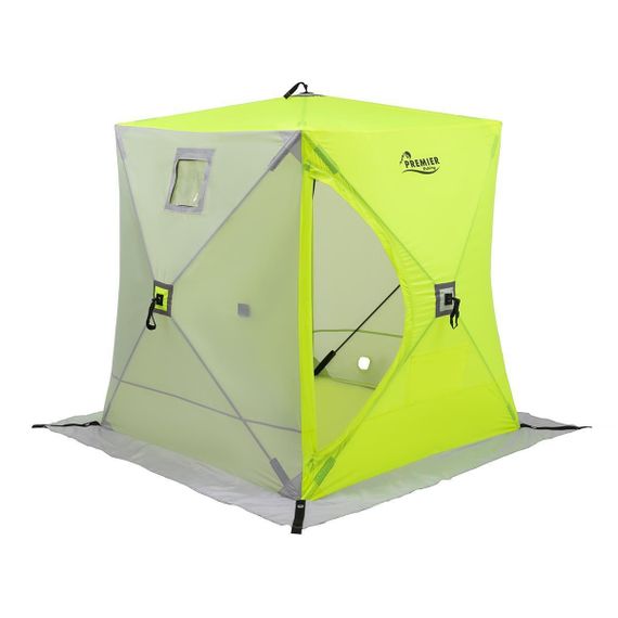 Палатка зимняя PREMIER Куб 1,8х1,8 yellow lumi/gray