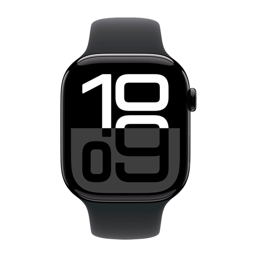 Умные часы Apple Watch Series 10 GPS, 46mm, Jet Black Aluminium Case with Sport Band S/M, Black (Черный)