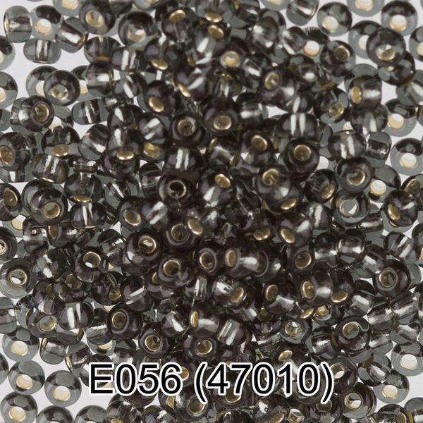 Бисер Gamma 10/0 (2.3 мм), 50 г (10х5 г), E056 серый, 47010, круглый 5