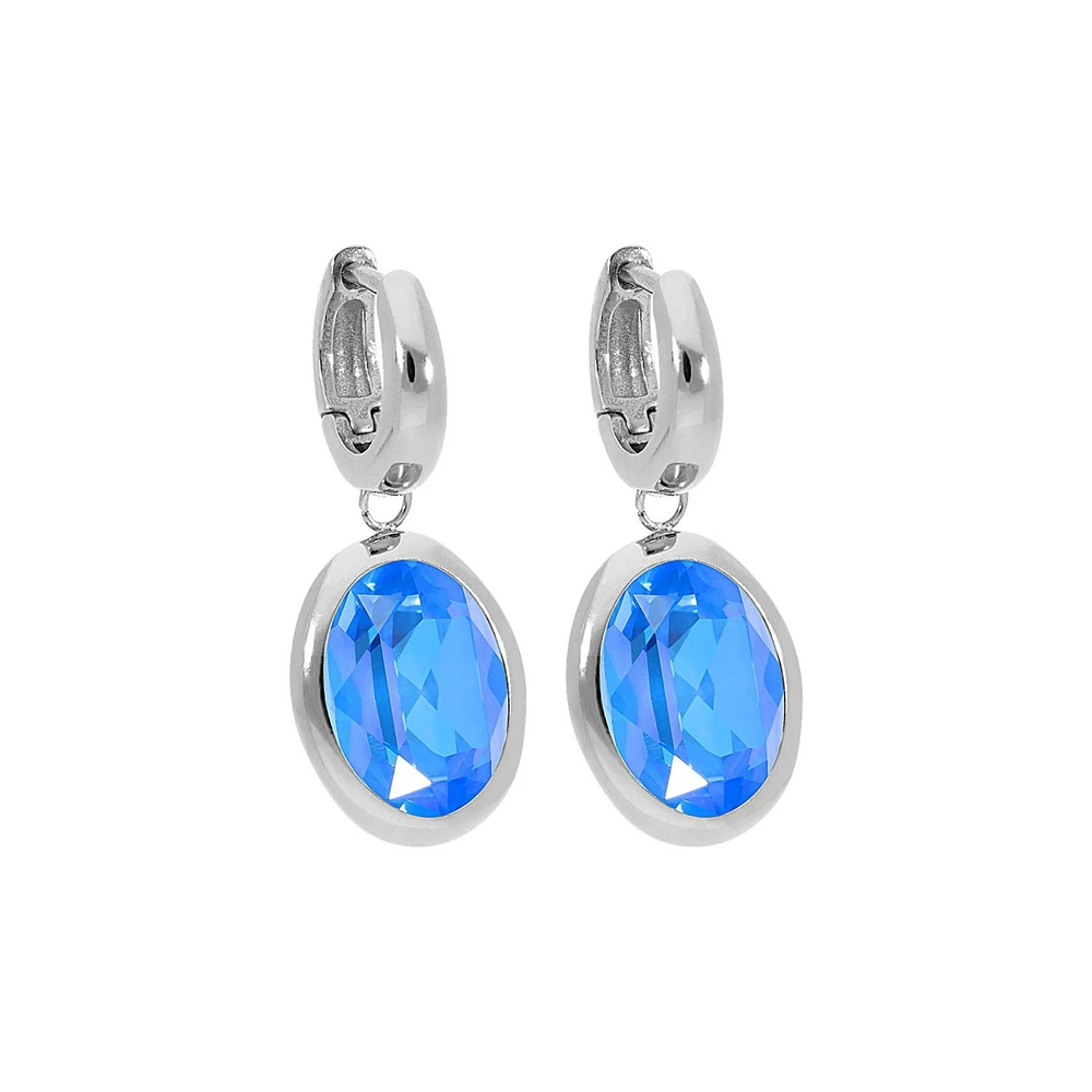 Серьги Qudo Creole TIVOLA small S royal blue delite 310686 BL/S