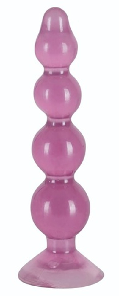 Фиолетовый анальный стимулятор-ёлочка Anal Beads - 13 см. (Цвет: фиолетовый)