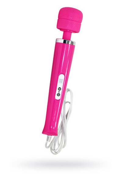 Вибромассажер на проводе Magic Wand Massager , розовый ,10-режимный (Цвет: розовый)
