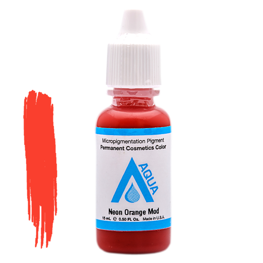 Купить пигмент для татуажа Aqua Neon Orange Mod, 15мл