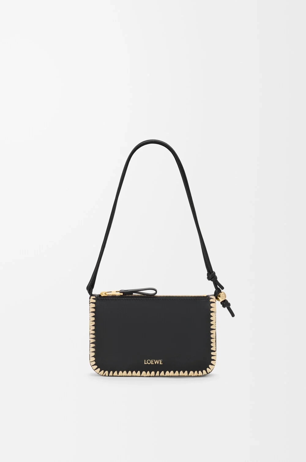 Loewe Сумка Rio из классической телячьей кожи и рафии, черный