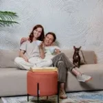 НОВЫЕ ЭМОЦИИ Диван модульный, латте, банкетка справа