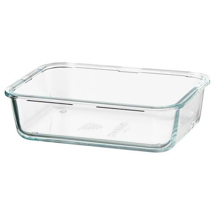 IKEA 365+ Контейнер для пищевых продуктов, прямоугольный/стеклянный, 1,0 л