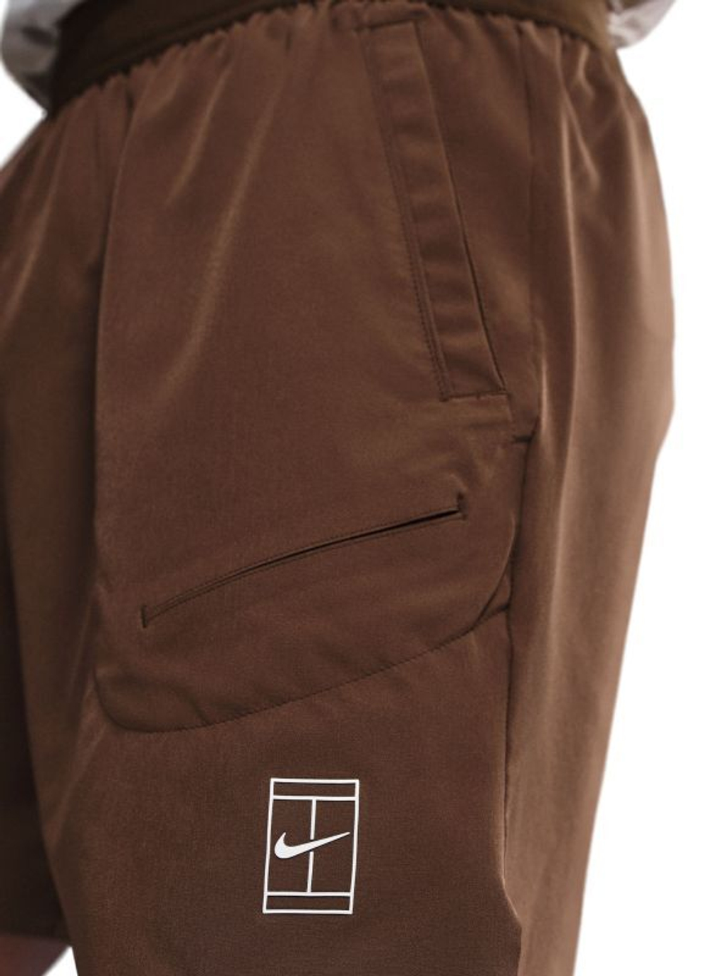 Мужские теннисные шорты Nike Court Advantage Dri-Fit 6in Tennis - cacao wow/белый