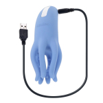 Голубой вибромассажёр Tentacle Tickler (Цвет: голубой)