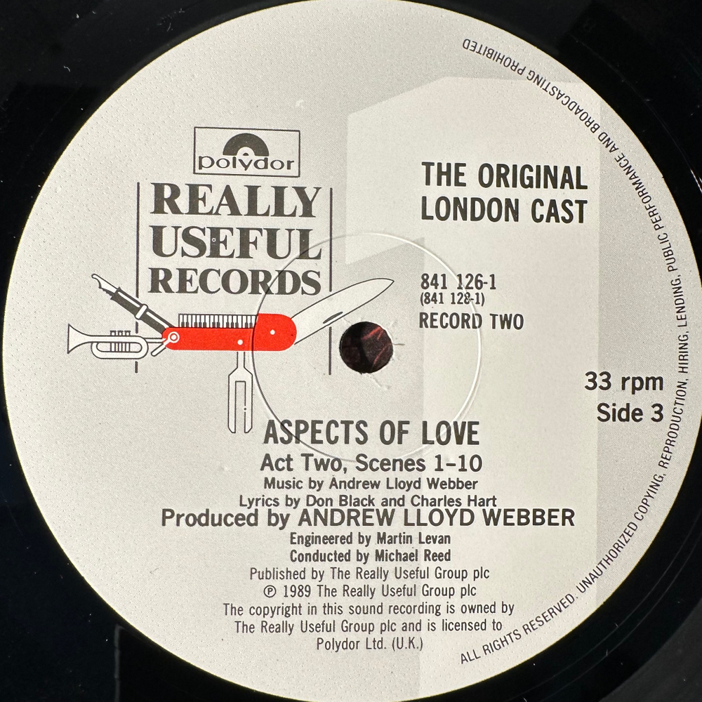 Andrew Lloyd Webber ‎– Aspects Of Love 2LP (Англия 1989г.)