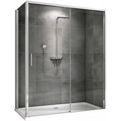 Душевой уголок Abber Komfort 160x90 AG93160-S92 профиль Хром стекло прозрачное