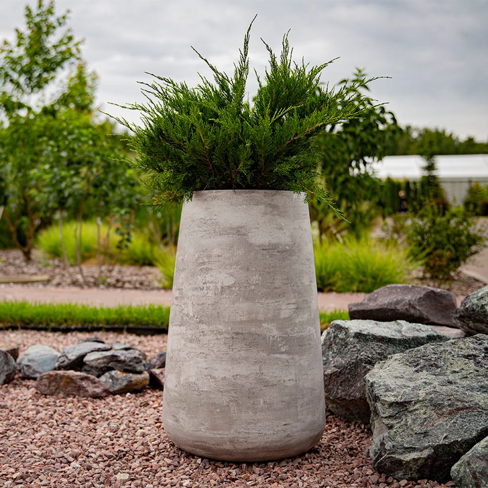 Кашпо OVAL CONCRETE GREY LIGHT D41 H82