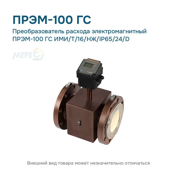 Преобразователь расхода электромагнитный ПРЭМ-100 ГС ИМИ/T/16/НЖ/IP65/24/D