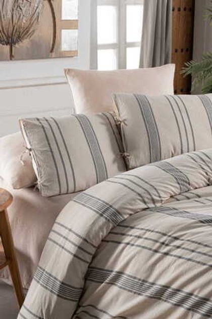 Постельное белье 2 спальное евро Arya home Yarn Dyed Alani