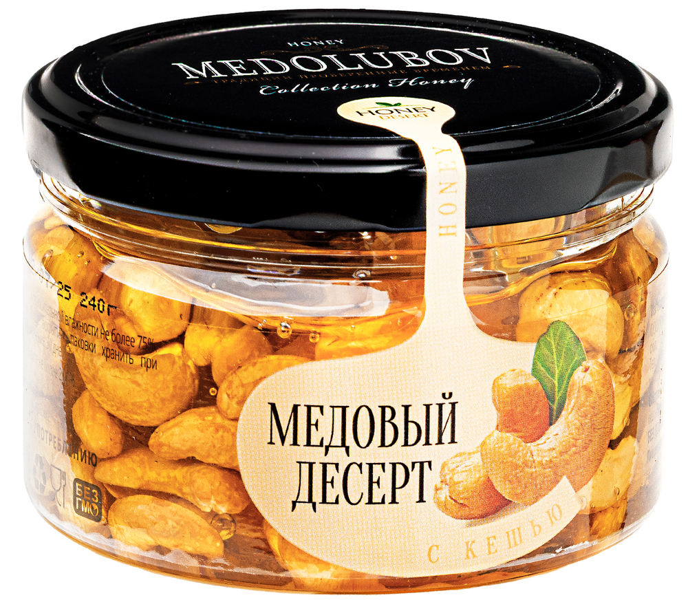 Медовый десерт с кешью Медолюбов 250 мл