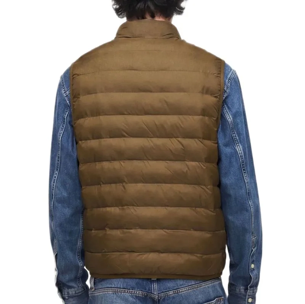 Мужская теннисная жилетка Lacoste Water-Repellent Puffed Windbreaker - brown