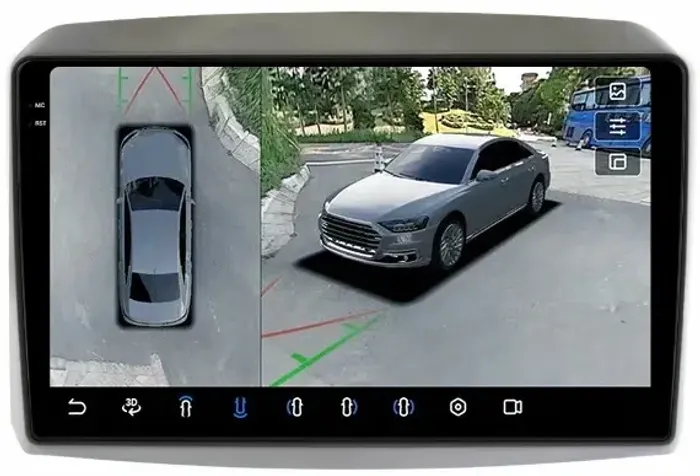 Магнитола для KIA Sorento Prime UM 2015-2020 (рамка-накладка) - FarCar BX10-360-7019F2 монитор 10.36" 2K QLED на Android 13, Быстрая, CarPlay, 4G SIM-слот, 4 камеры в комплекте