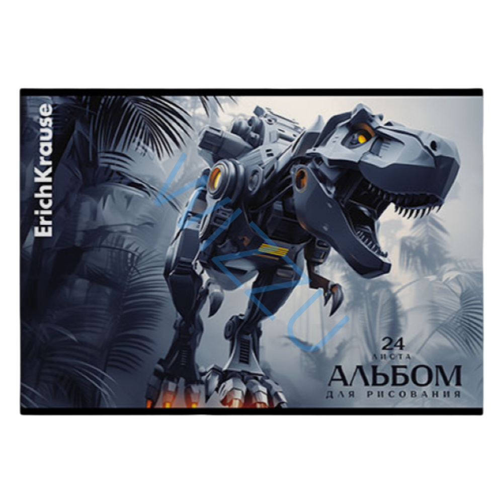 Альбом для рис на клею  ErichKrause TECHNO DINO А4 24л