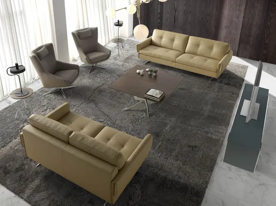 Крутящееся кресло Angel Cerda 5044, серая экокожа