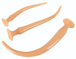 Набор из 3 телесных удлиненных анальных пробок Super Long Flexible Butt Plug Set (Цвет: телесный)