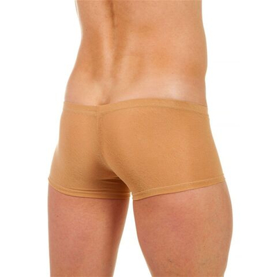 Бежевые трусы-хипсы с текстурой в виде роз на ткани Beige Rose Boxer (Размер: S) (Цвет: бежевый)