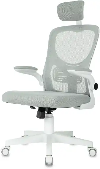 Кресло Бюрократ MC-W101-H светло-серый TW-02 TW-20 сетка/ткань крестов. пластик пластик белый