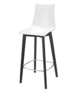 Стул барный пластиковый Scab Design Natural Zebra Antishock, венге, белый