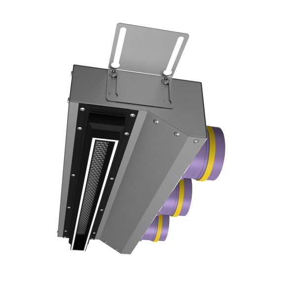 Provent VPNDU 500х25/90×3 компактный щелевой диффузор для натяжного потолка с КСД на 3 выхода