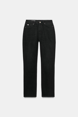 ZARA ДЖИНСЫ SLIM С ВЫСОКОЙ ПОСАДКОЙ TRF CONFORT, ЧЕРНЫЙ