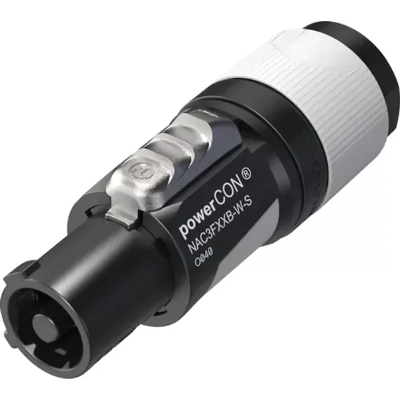 Neutrik NAC3FXXB-W-S кабельный разъем PowerCon, штекер, выходной (серый), для кабеля Ø6-12мм