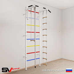 Шведская стенка Sv Sport 516 (Турник стандарт/Канат/Лестница/Трапеция)