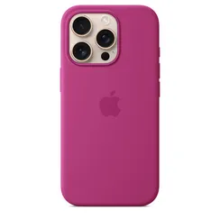 Чехол Silicone Case MagSafe для iPhone 16 Pro Фуксия
