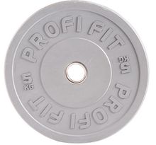 Диск для штанги каучуковый, цветной D51 мм PROFI-FIT  5 кг