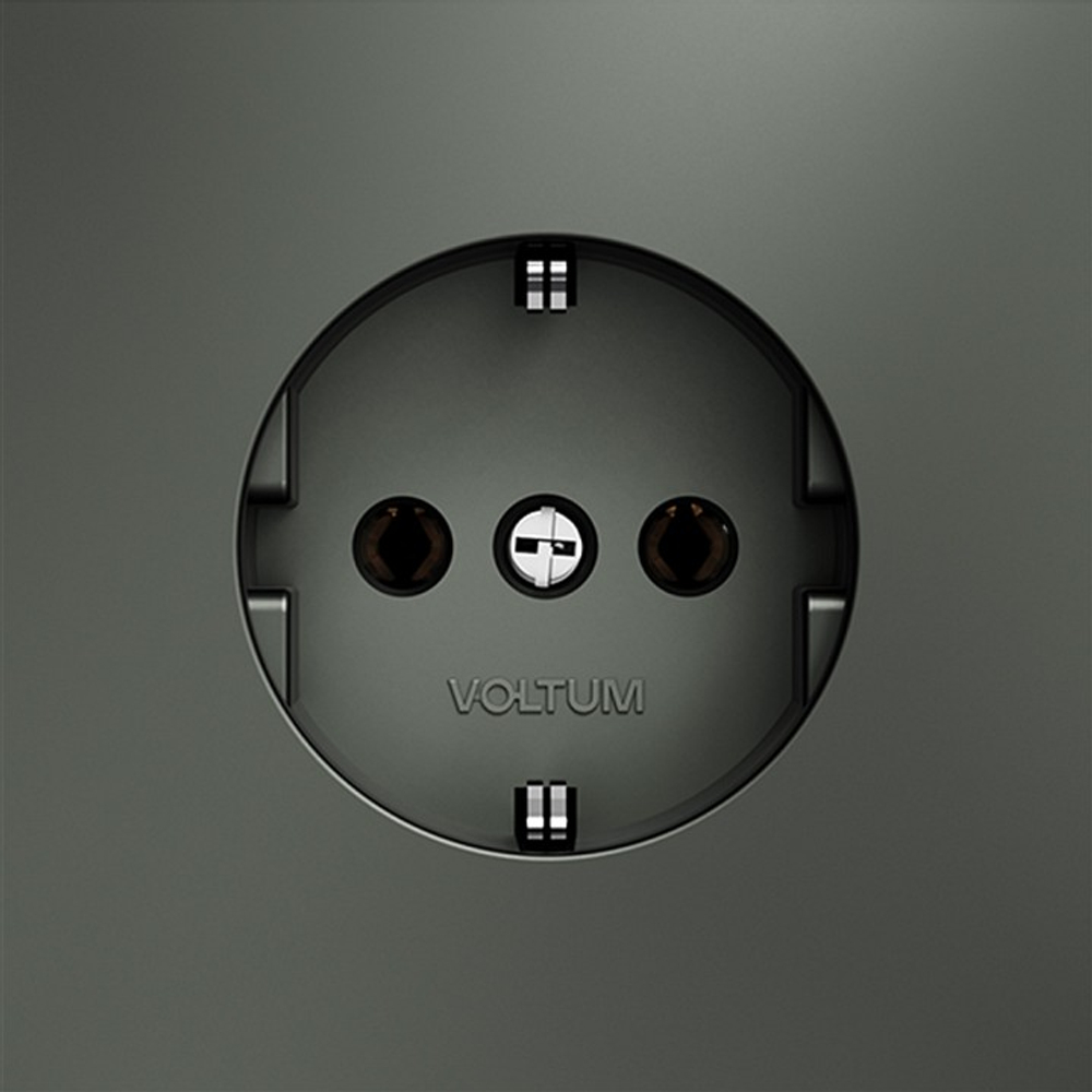 Розетка с заземлением, без рамки Voltum S70 VLS040106