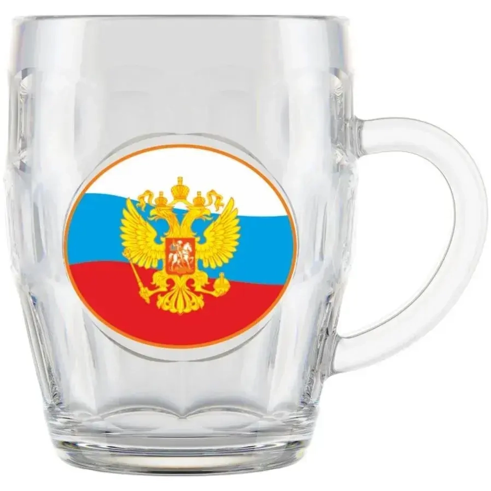 Кружка для пива 500мл. арт.-Д "Герб на флаге"