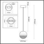 Подвесной светодиодный светильник Odeon Light RONI 5037/12L