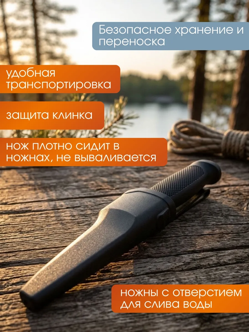 Нож универсальный Fish2Fish Stainless Steel Viking 23,5 см