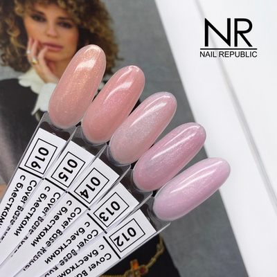 NR Rubber Base Cover 014 - Камуфлирующая база с шиммером, 10мл