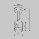 Крепление для трека Maytoni  TRA156C-IPC1-PT