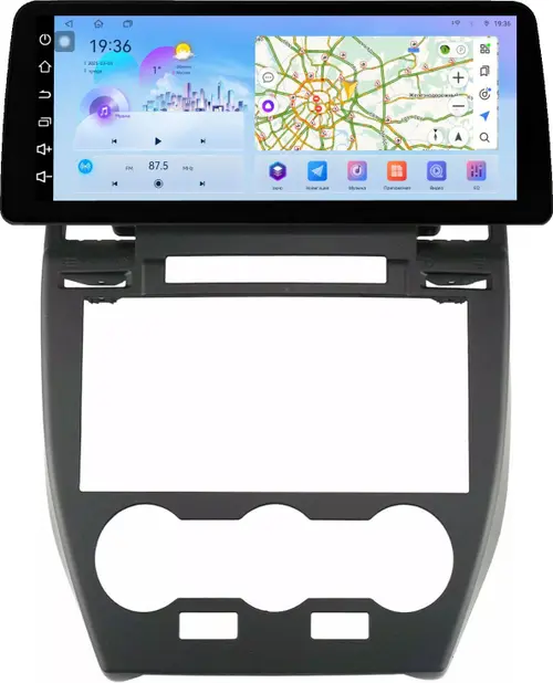 Магнитола для Land Rover Freelander 2 2007-2012 (монохром) - FarCar S500-TS18 монитор 12.3" 2K QLED на Android 14, Быстрая, CarPlay, 4G SIM-слот