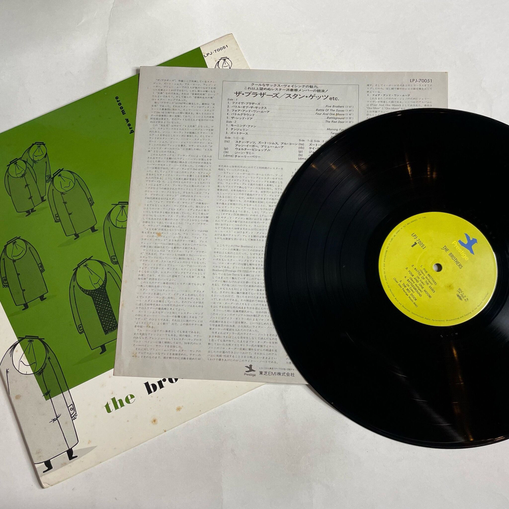 Винтажная виниловая пластинка LP Stan Getz, Al Cohn, Zoot Sims, Allen Eager, Brew Moore The Brothers (Japan 1975) (No Obi)
