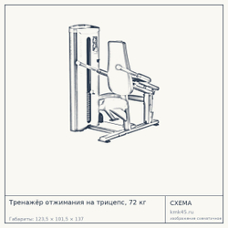 Тренажёр отжимания на трицепс, 72 кг — от 250 000 ₽