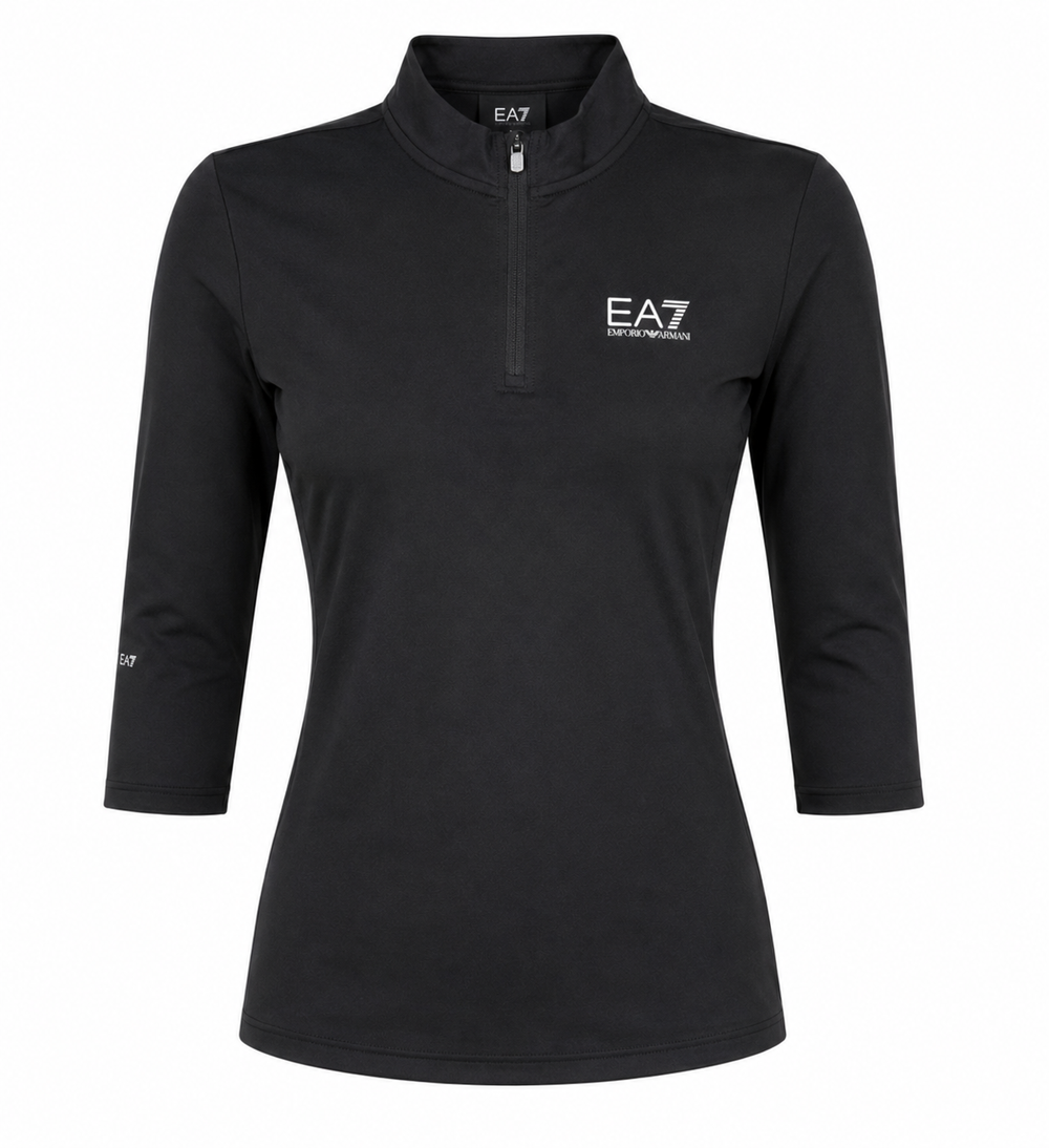 Женская футболка (длинный рукав) EA7 Woman Jersey - black beauty