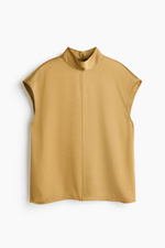 Атласная блузка с воротником-стойкой - H&M