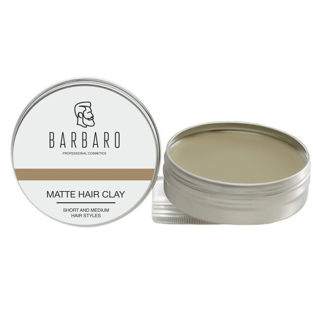 Barbaro Matt Clay - Матовая глина для укладки волос 100 гр