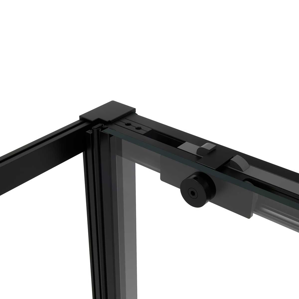 Душевой уголок Vincea Слим Софт (Slim Soft) VSR-1SS8010CLB, 1000*800, черный, стекло прозрачное