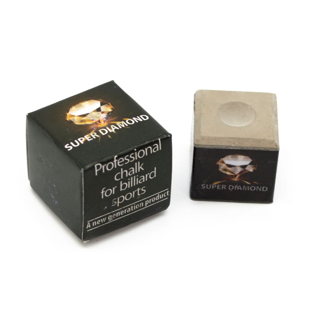Мел Super Diamond Grey (серый) черная коробка