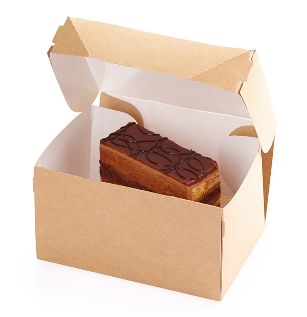 Коробка для десерта "DoEco" 150х100х85мм ECO CAKE 1200, коричн.