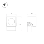 Светильник ALT-BLOCK-S65x65-5W Day4000 (GR, 36 deg, 230V) (Arlight, IP66 Металл, 3 года)