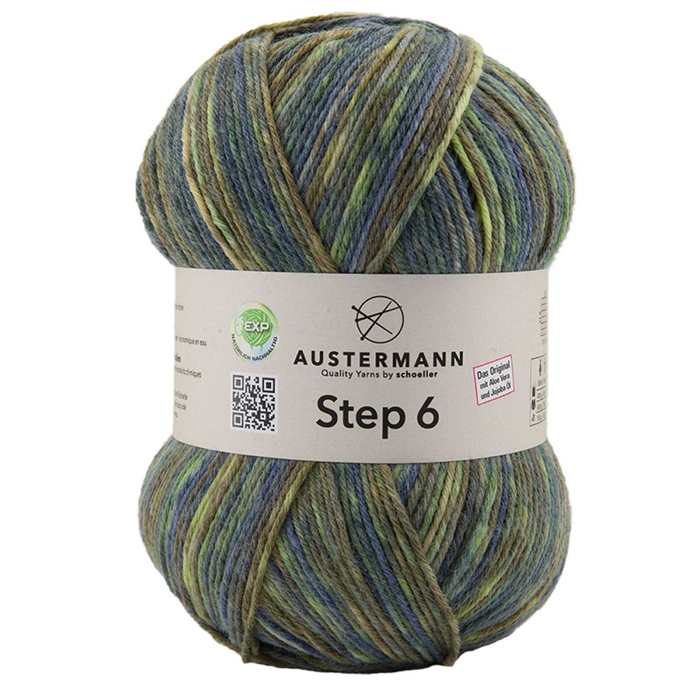 Пряжа Austermann (Аустерманн) Step 6 / уп.5 мот. по 100 г, 410м, крокодил Пряжа Austermann (Аустерманн) Step 6 / уп.5 мот. по 100 г, 410м, крокодил