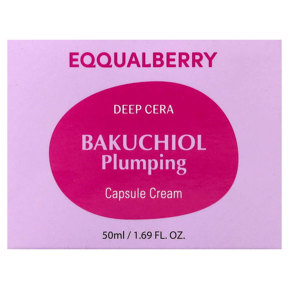 EQQUALBERRY, Deep Cera, крем-капсула с бакучиолом для повышения упругости, 50 мл (1,69 жидк. унции)